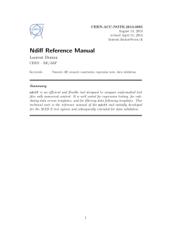 Ndiff Reference Manual Laurent Deniau