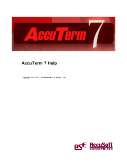 AccuTerm 7 Help Copyright 2010-2011 Schellenbach &amp; Assoc., Inc.