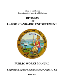 DIVISION OF LABOR STANDARDS ENFORCEMENT