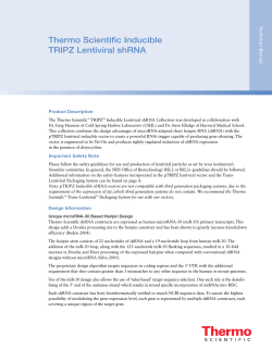 Thermo Scientific Inducible TRIPZ Lentiviral shRNA Product Description