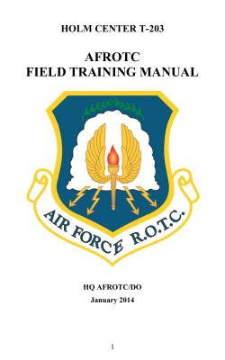 AFROTC FIELD TRAINING MANUAL HOLM CENTER T-203