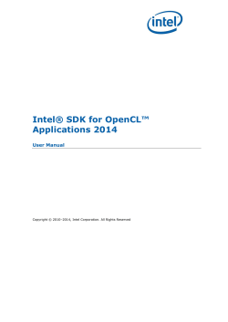Intel® SDK for OpenCL™ Applications 2014  User Manual