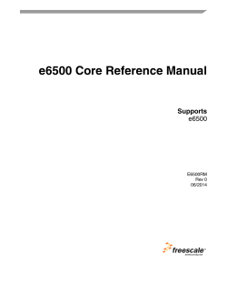 e6500 Core Reference Manual Supports e6500 E6500RM