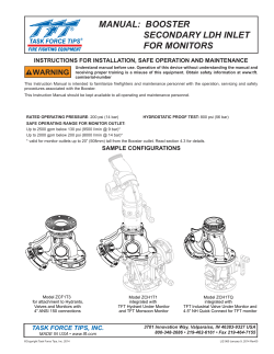 MANUAL: BOOSTER SECONDARY LDH INLET