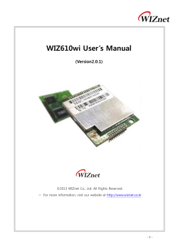 WIZ610wi User’s Manual (Version2.0.1)  ©2013 WIZnet Co., Ltd. All Rights Reserved.