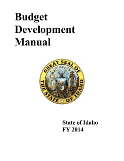 Budget Development Manual