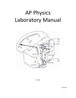 AP Physics  Laboratory Manual    (COVER) 
