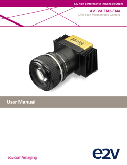 User Manual AVIIVA EM2-EM4 Line Scan Monochrome Camera