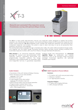 Manual &amp; semi-automated X-Ray inspection system