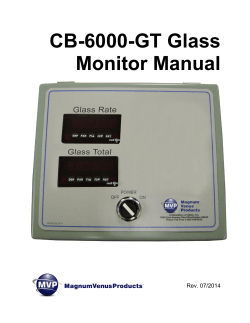 CB-6000-GT Glass Monitor Manual Rev. 07/2014