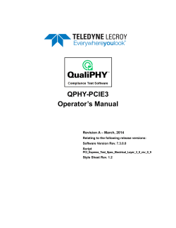 QPHY-PCIE3 Operator’s Manual Revision A – March, 2014