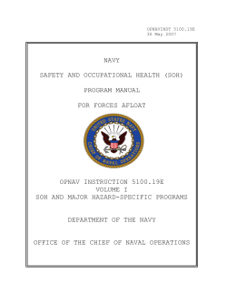 NAVY  SAFETY AND OCCUPATIONAL HEALTH (SOH) PROGRAM MANUAL