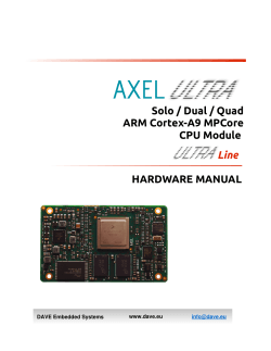 Solo / Dual / Quad ARM Cortex-A9 MPCore CPU Module HARDWARE MANUAL