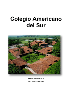 Colegio Americano del Sur MANUAL DEL DOCENTE