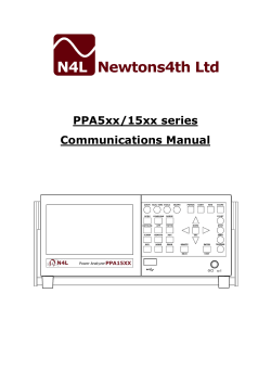 PPA5xx/15xx series Communications Manual