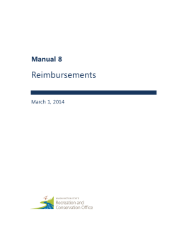 Reimbursements Manual 8 March 1, 2014