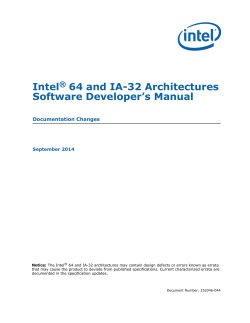 Intel 64 and IA-32 Architectures Software Developer’s Manual