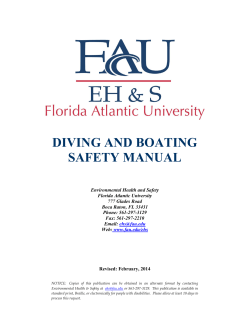 DIVING AND BOATING SAFETY MANUAL