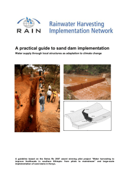 A practical guide to sand dam implementation
