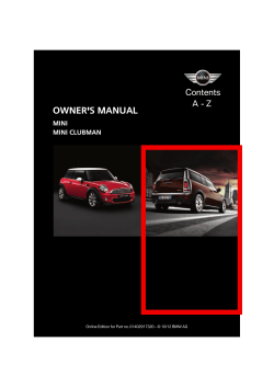 OWNER'S MANUAL Contents A - Z MINI