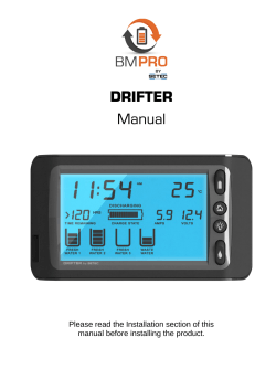 DRIFTER Manual Please read the Installation section of this