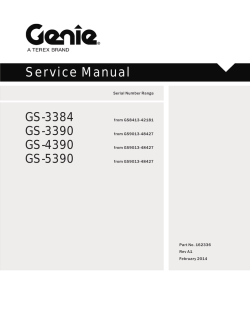 Parts Manual Ser vice Manual GS-3384 GS-3390