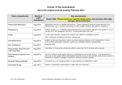 Volume 12 Key Amendments Since the original manual posting February 2012