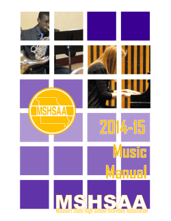 MSHSAA 2014-15 Music Manual
