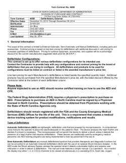 Term Contract No. 465B Term Contract 465B Defibrillators, External