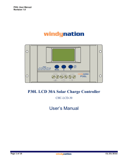 User’s Manual P30L LCD 30A Solar Charge Controller