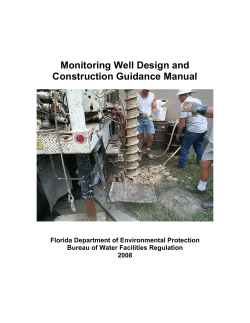 Monitoring Well Design and Construction Guidance Manual  Florida Department of Environmental Protection