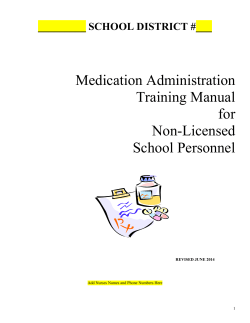 Medication Administration Training Manual for