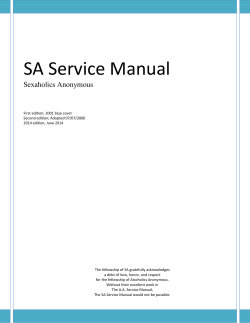 SA Service Manual   Sexaholics Anonymous