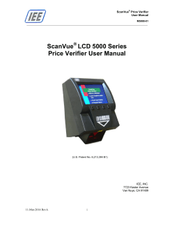 ScanVue LCD 5000 Series Price Verifier User Manual