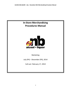 In-Store Merchandising Procedures Manual Marketing