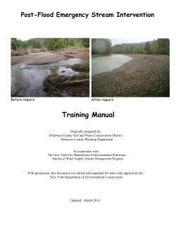 Training Manual Post-Flood Emergency Stream Intervention  Before repairs