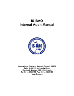 IS-BAO Internal Audit Manual