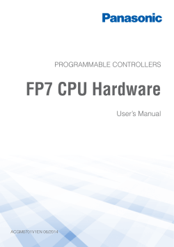 FP7 CPU Hardware User’s Manual PROGRAMMABLE CONTROLLERS ACGM0701V1EN 06/2014