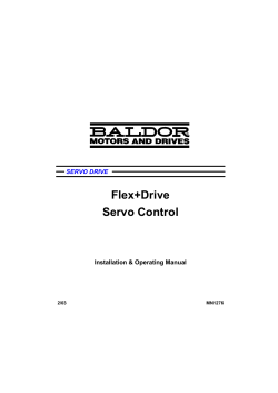 Flex+Drive Servo Control SERVO DRIVE Installation &amp; Operating Manual