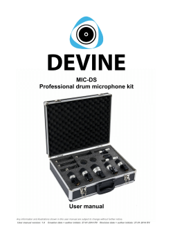 MIC-DS Professional drum microphone kit User manual