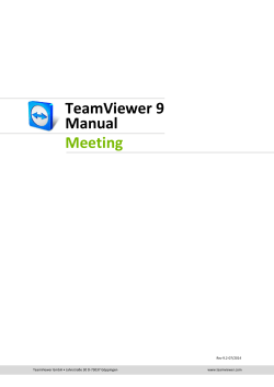 TeamViewer 9 Manual Meeting Rev 9.2-07/2014
