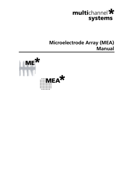 Microelectrode Array (MEA) Manual