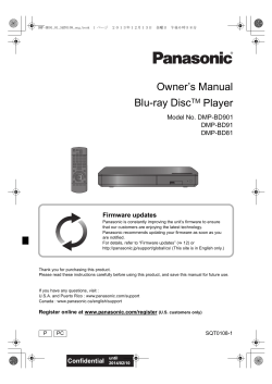 Owner’s Manual Blu-ray Disc Player TM