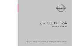 S E NTRA 2014 OWNER’S  MANUAL