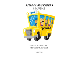 SCHOOL BUS RIDERS MANUAL  2013~2014