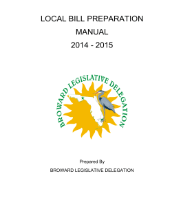 LOCAL BILL PREPARATION MANUAL 2014 - 2015