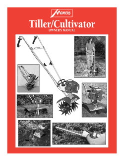 Tiller/Cultivator OWNER’S MANUAL