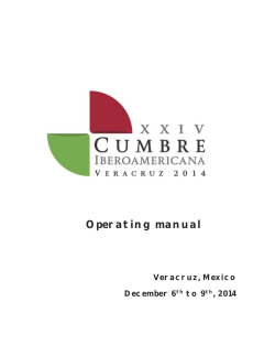 Operating manual Veracruz, Mexico December 6