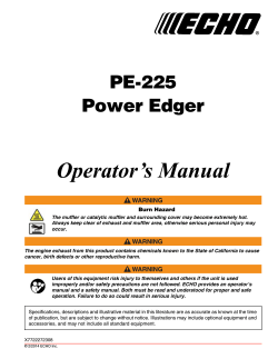 Operator’s Manual PE-225 Power Edger Burn Hazard