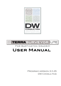 User Manual For Bartington Grad601 Program version 3.0.25 DW Consulting